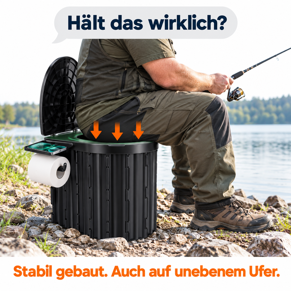 UFERWERK | Faltbare Angler-Toilette